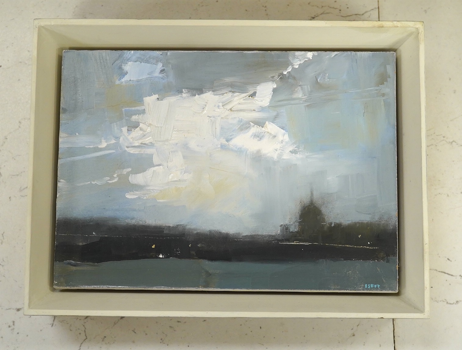 Julian Sutherland Beatson (b.1955), contemporary oil on board, ‘St Pauls, February’, signed, inscribed gallery label verso, 13 x 17.5cm. Condition - good